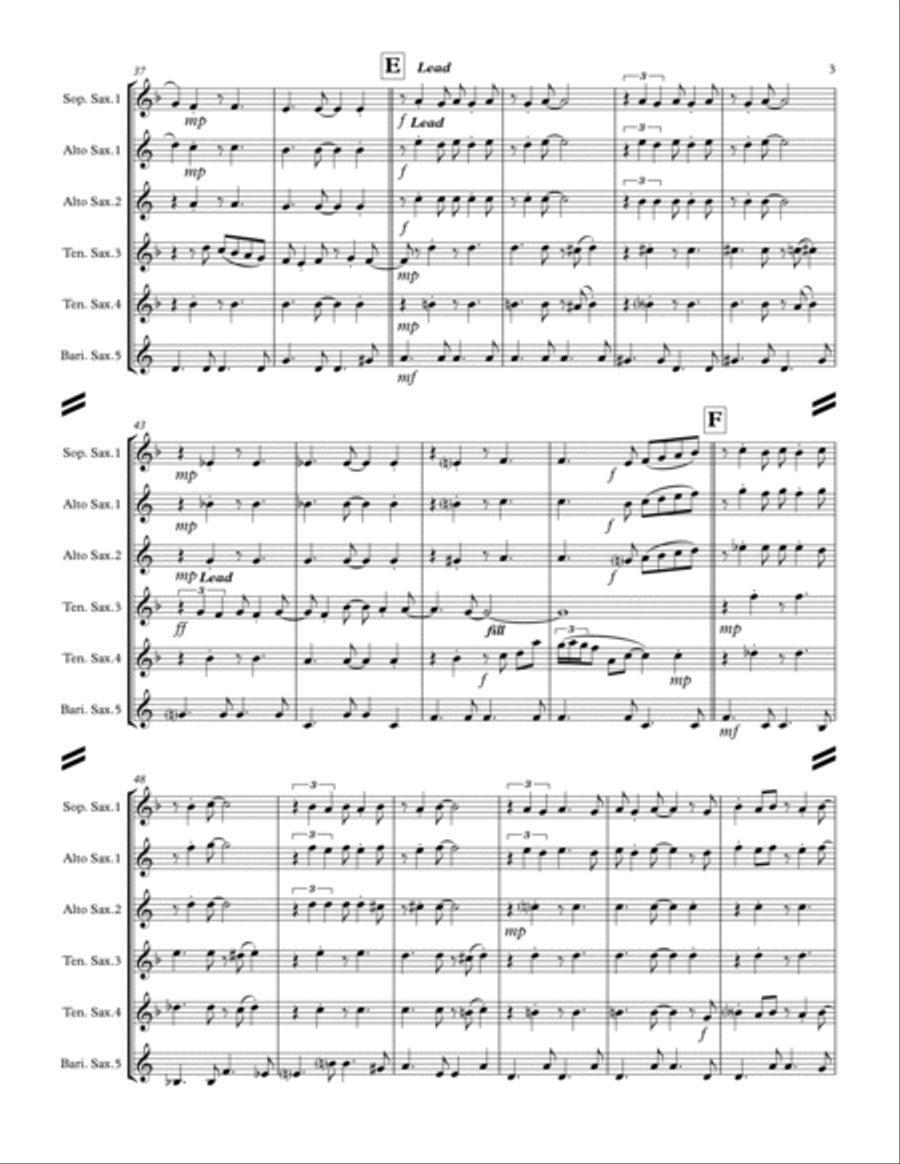 Quiet Nights Of Quiet Stars (Corcovado) Saxophone Quintet scores gallery preview page 4