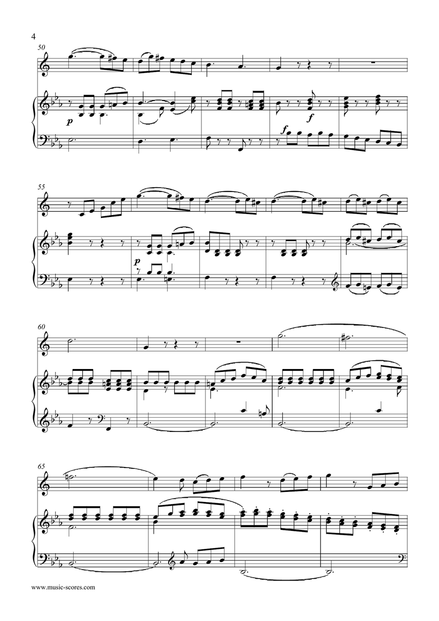 3rd Movement, Rondo, from Mozart's Horn Concerto no. 4 - Alto Sax and Piano 3rd Movement, Rondo, from Mozart's Horn Concerto no. 4 - Alto Sax and Piano Alto Saxophone scores gallery preview page 4