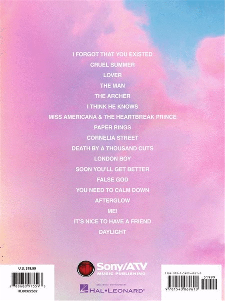 Taylor Swift – Lover Piano, Vocal, Guitar scores gallery preview page 8