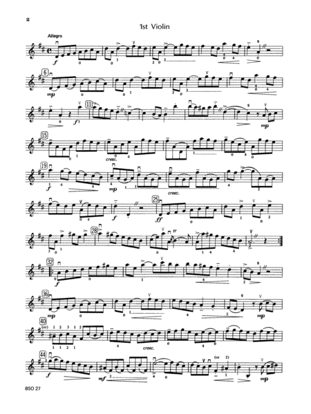Chamber Suite in D: 1st Violin