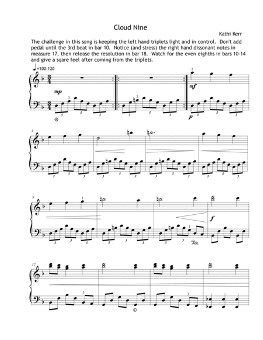 Cloud Nine Piano Solo scores gallery preview page 2