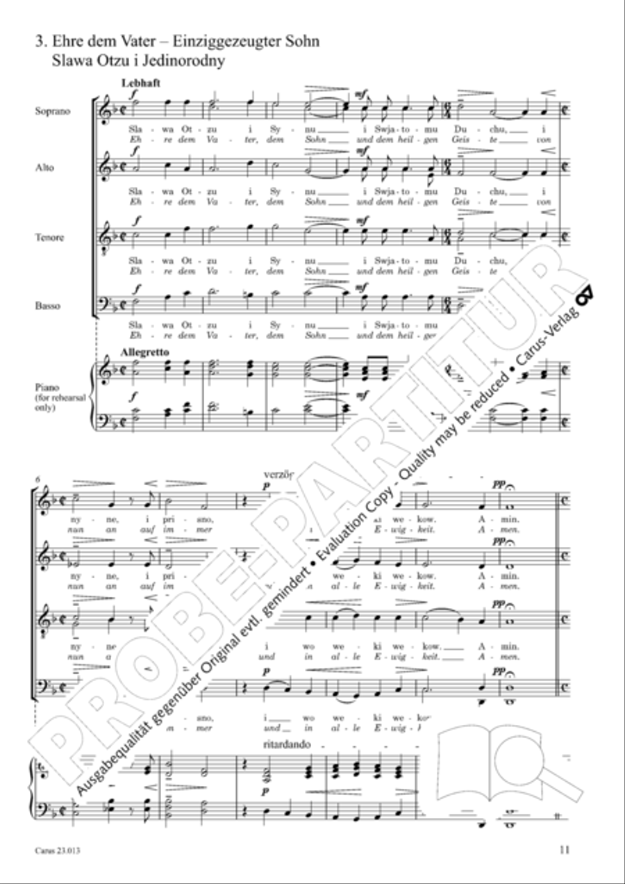 Liturgy of St. John Chrysostom op. 31 for mixed choir a cappella (Chrysostomos-Liturgie op. 31 fur Chor a cappella mit singbarem deutschem Text) A Cappella scores gallery preview page 33