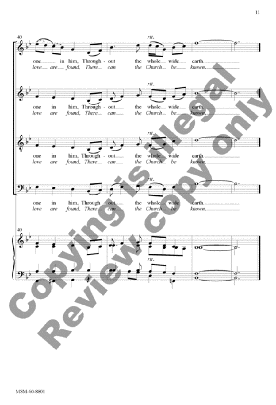 In Christ There Is No East or West (Choral Score) 4-Part scores gallery preview page 11