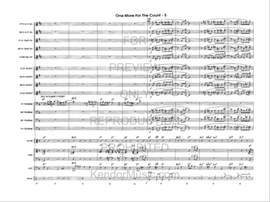 One More For The Count One More For The Count Jazz Ensemble scores gallery preview page 6