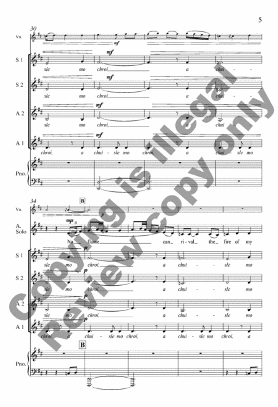 O Pulse of My Heart (A Chuisle Mo Chroí) SSAA scores gallery preview page 5