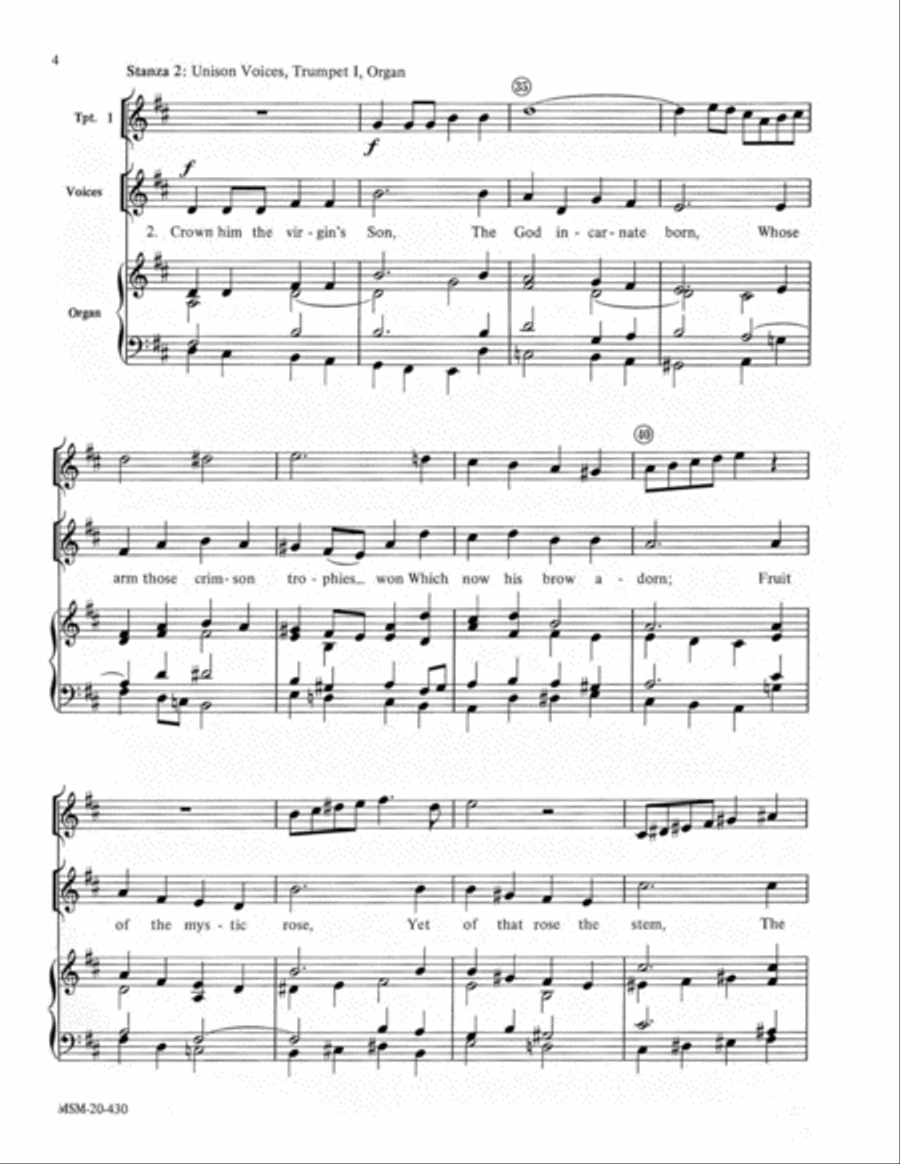 Crown Him With Many Crowns (Diademata) Choir scores gallery preview page 4