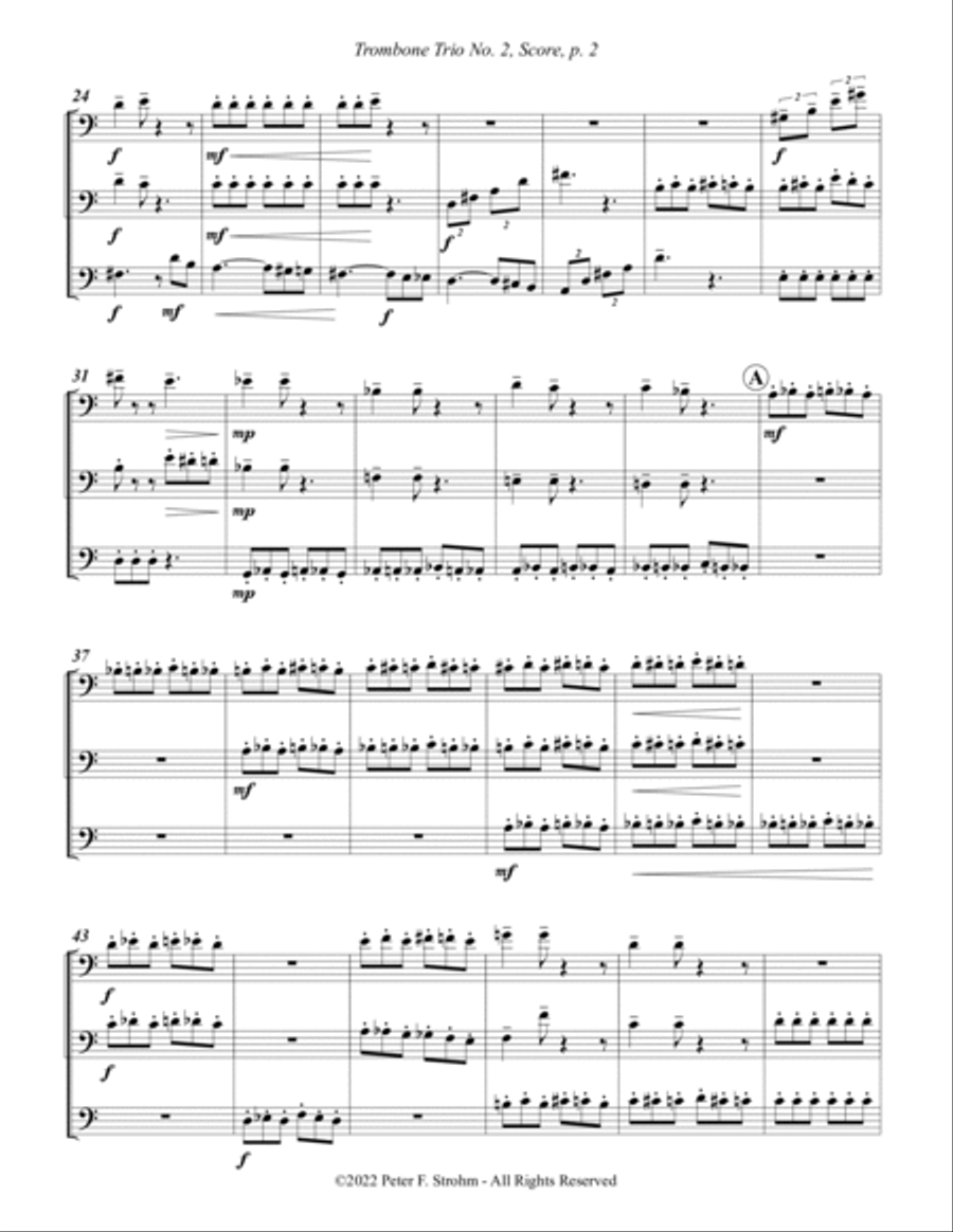 Trombone Trio No. 2 Brass Trio scores gallery preview page 6