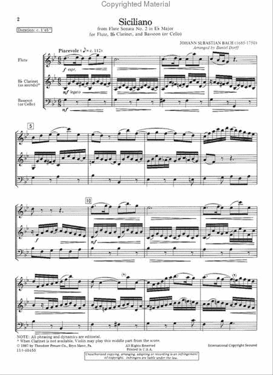 Siciliano Chamber Music scores gallery preview page 2