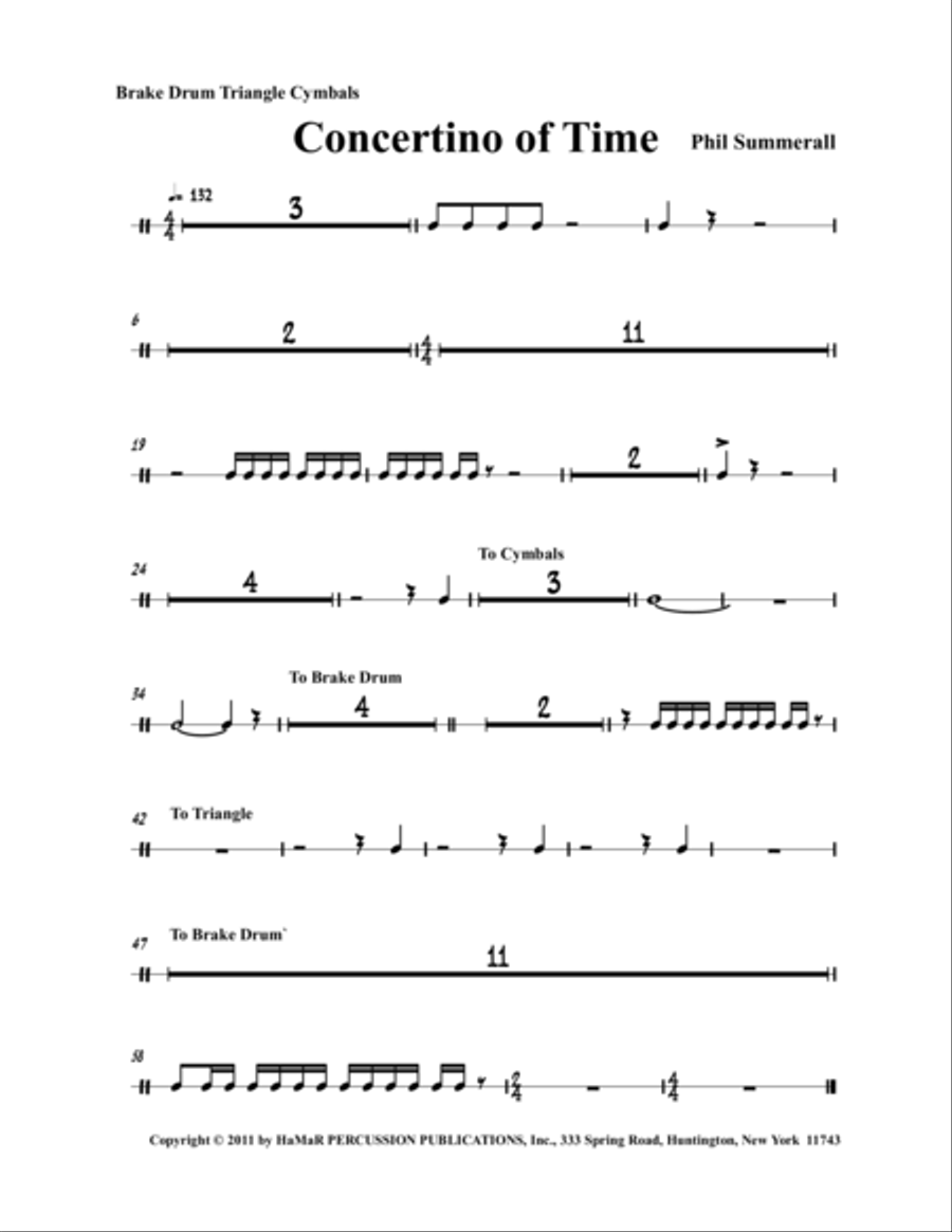 Concertino of Time Marimba scores gallery preview page 1