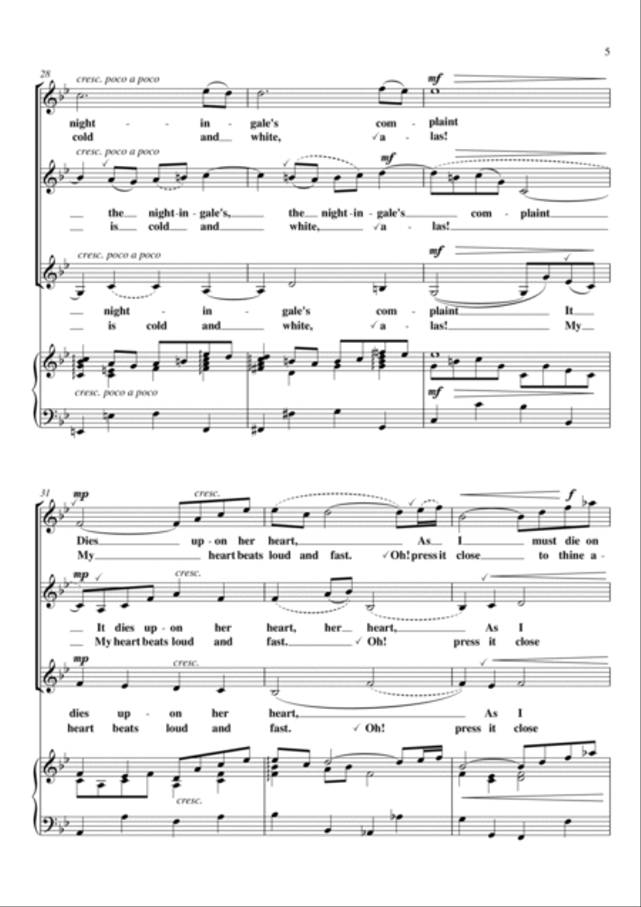 I Arise from Dreams of Thee - Air on the G String (SSA) SSA scores gallery preview page 5