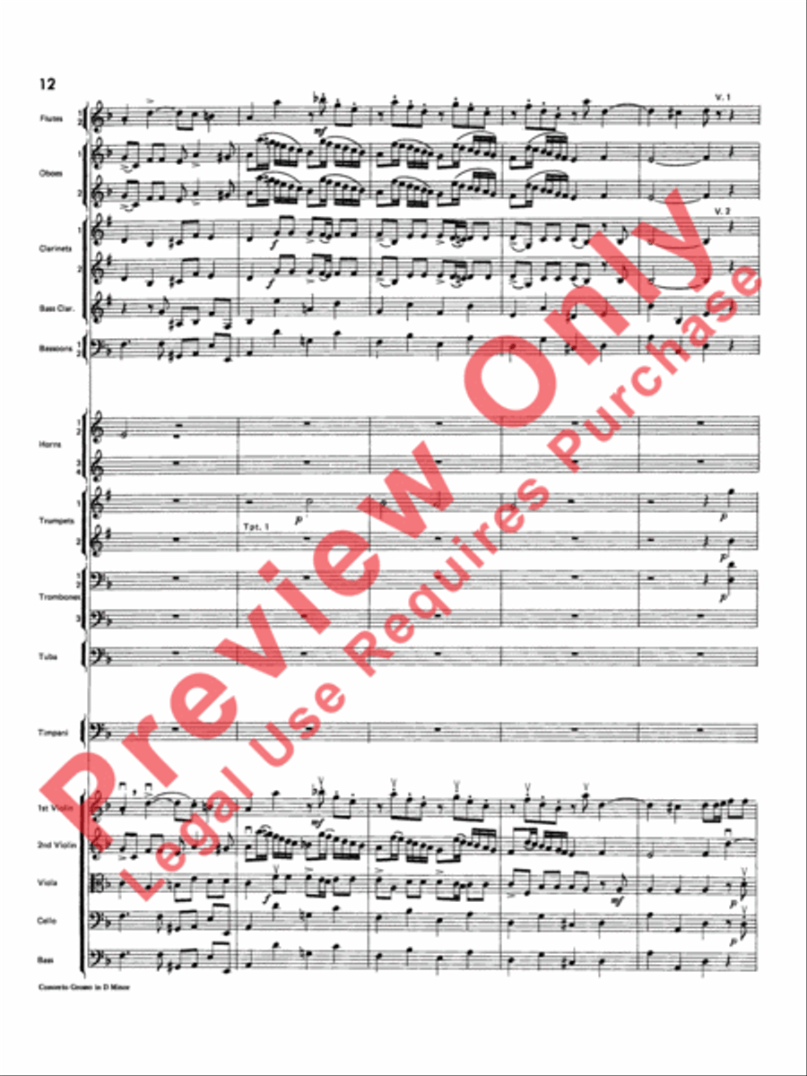 Concerto Grosso in D Minor Full Orchestra scores gallery preview page 13