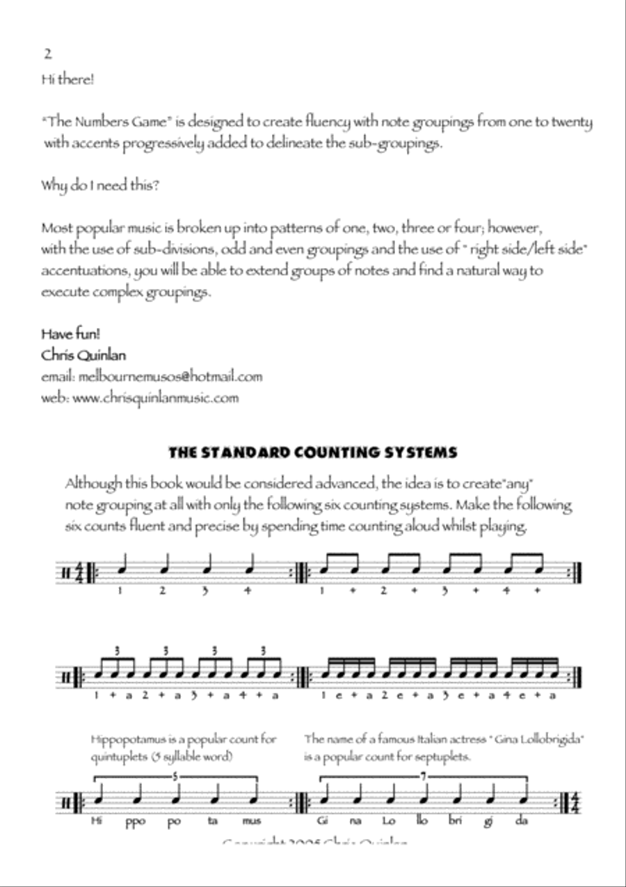 The Numbers Game Drum Set scores gallery preview page 2