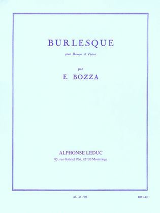 Book cover for Burlesque (bassoon & Piano)
