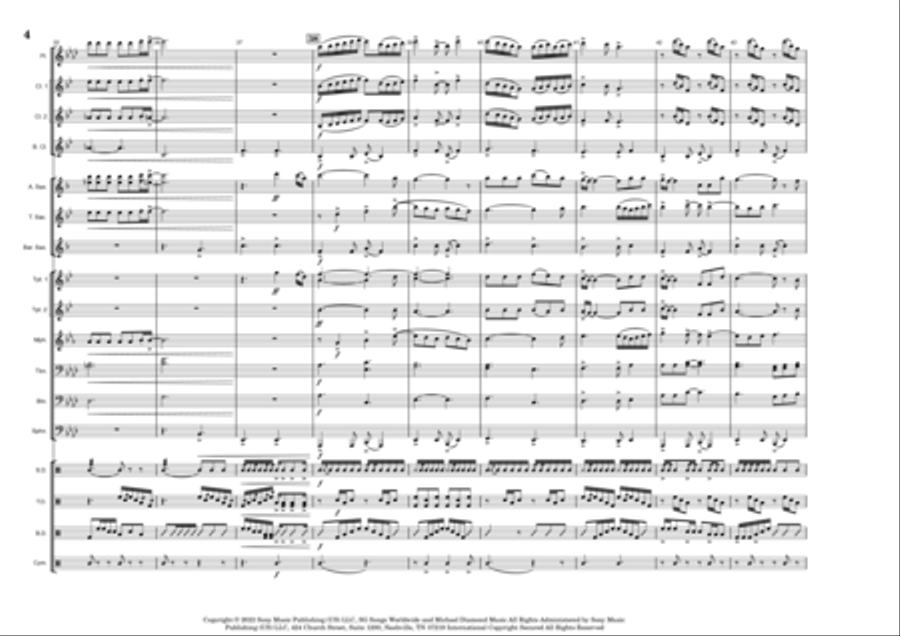 Hold My Hand Marching Band scores gallery preview page 4