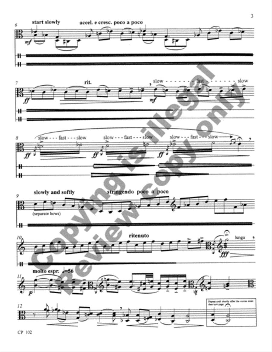 Invention for Viola & Tape Viola Solo scores gallery preview page 9