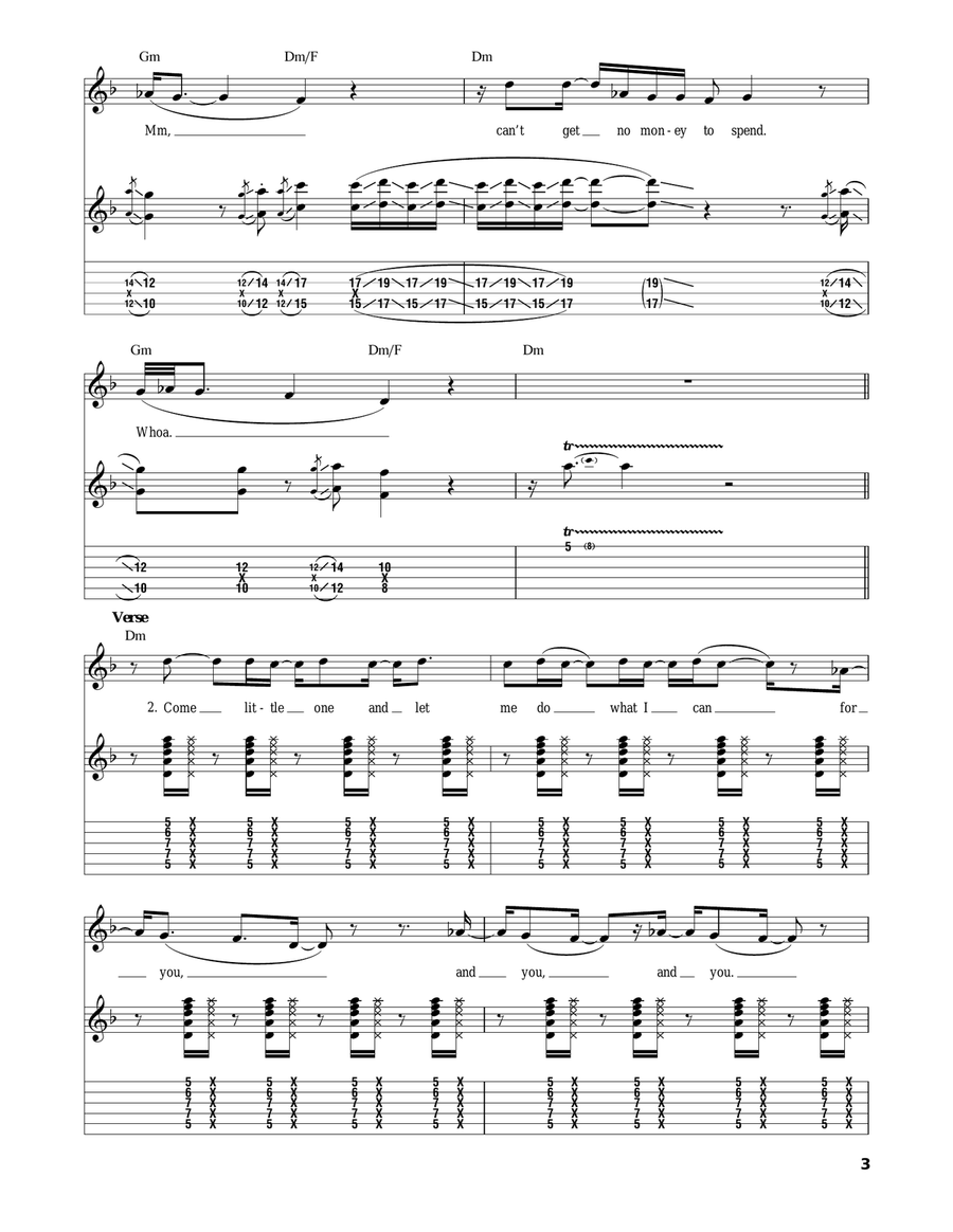 Marcus Garvey Marcus Garvey Acoustic Guitar scores gallery preview page 3