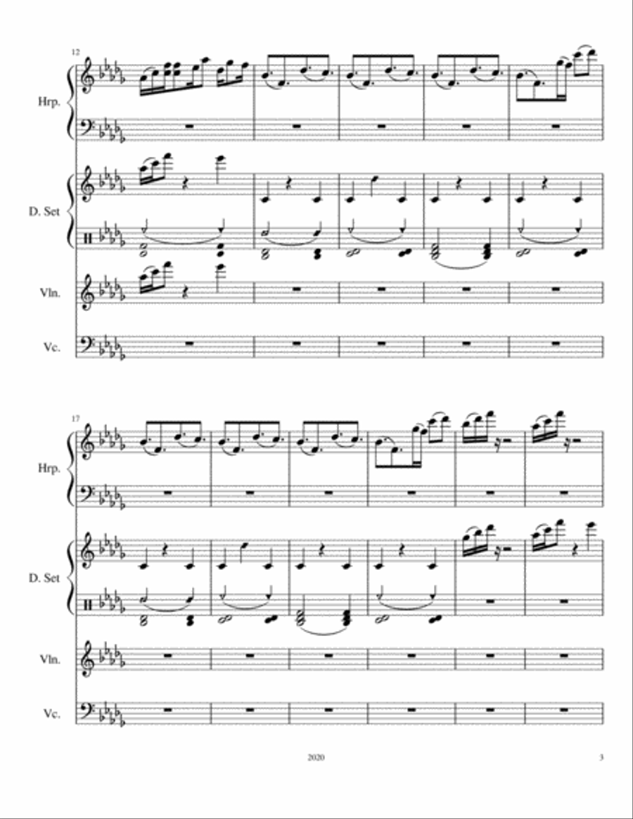 Moonlight - Beautiful Insanity (Elijah Jones/ Various Sheet Music) Percussion Ensemble scores gallery preview page 3