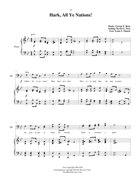 Hark, All Ye Nations! - SATB choir with piano accompaniment image number null