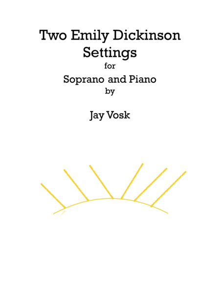 Two Emily Dickinson Settings for soprano and piano image number null