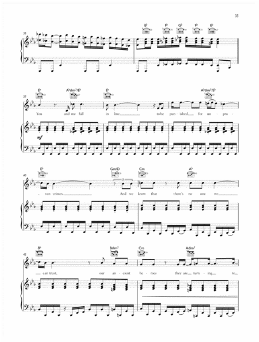 United States of Eurasia (+ Collateral Damage) Piano, Vocal, Guitar scores gallery preview page 4