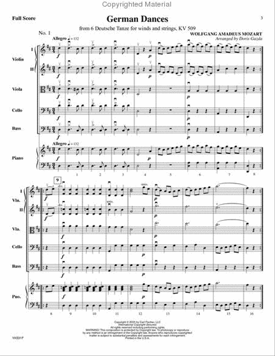 German Dances German Dances String Orchestra scores gallery preview page 2