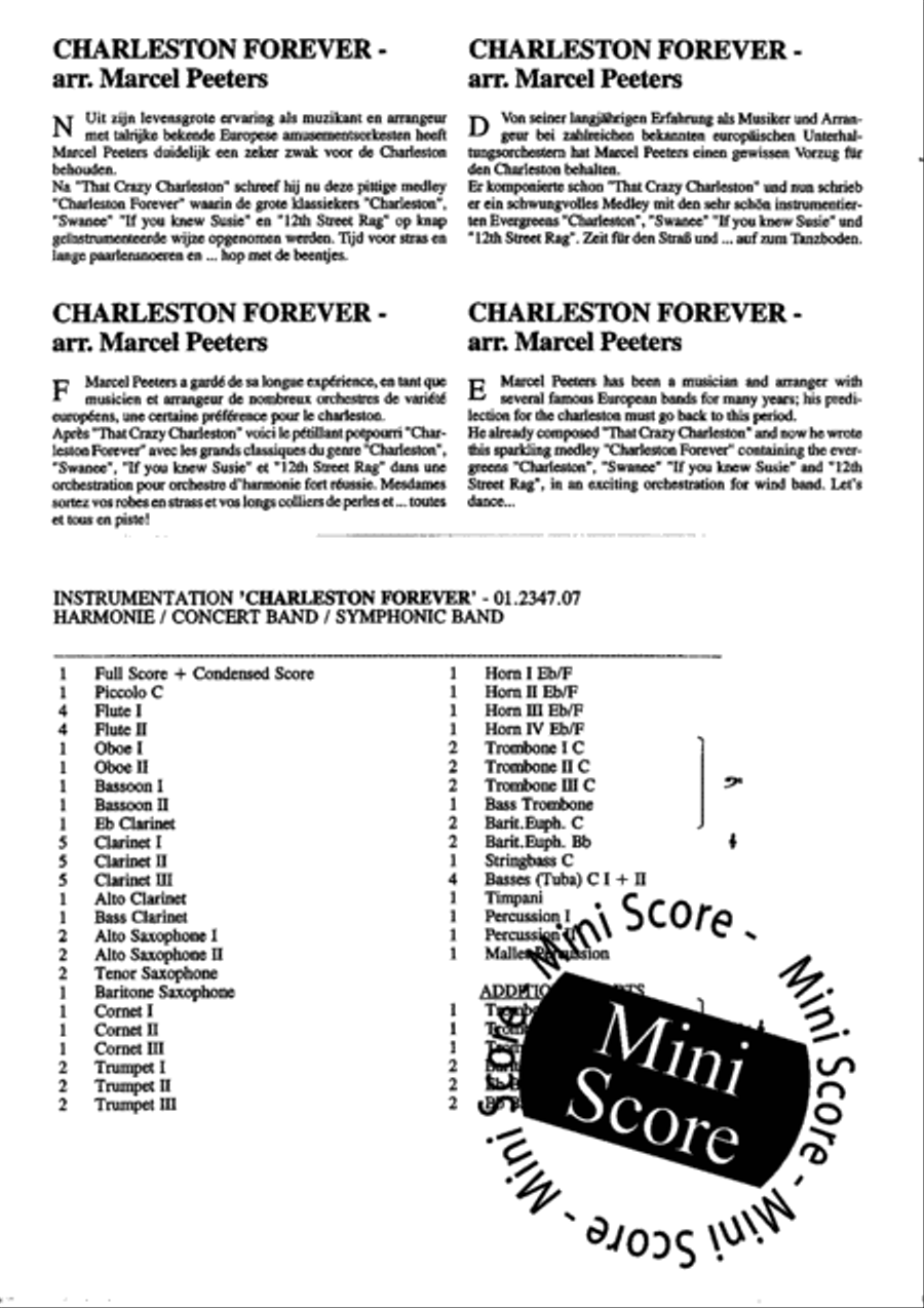 Charleston Forever Charleston Forever Big Band scores gallery preview page 4