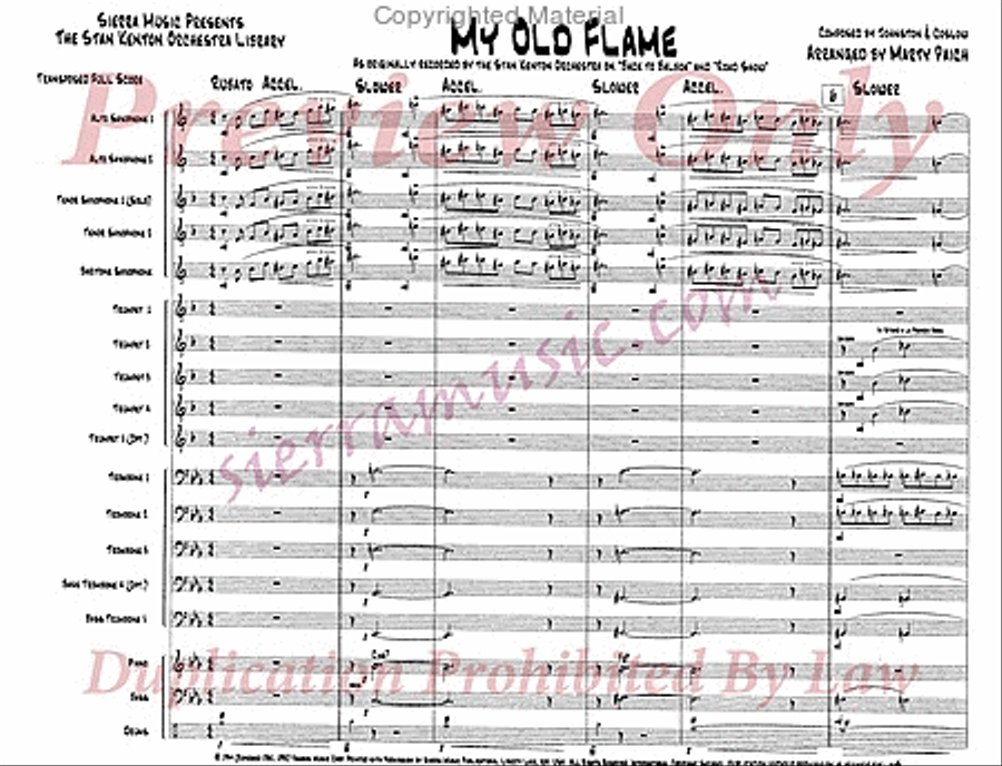 My Old Flame My Old Flame Jazz Ensemble scores gallery preview page 2