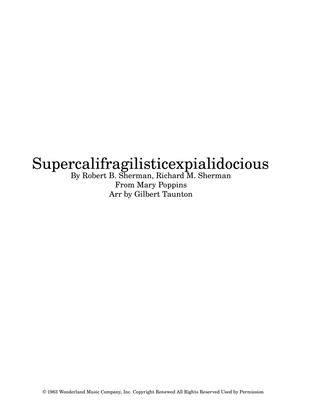 Book cover for Supercalifragilisticexpialidocious