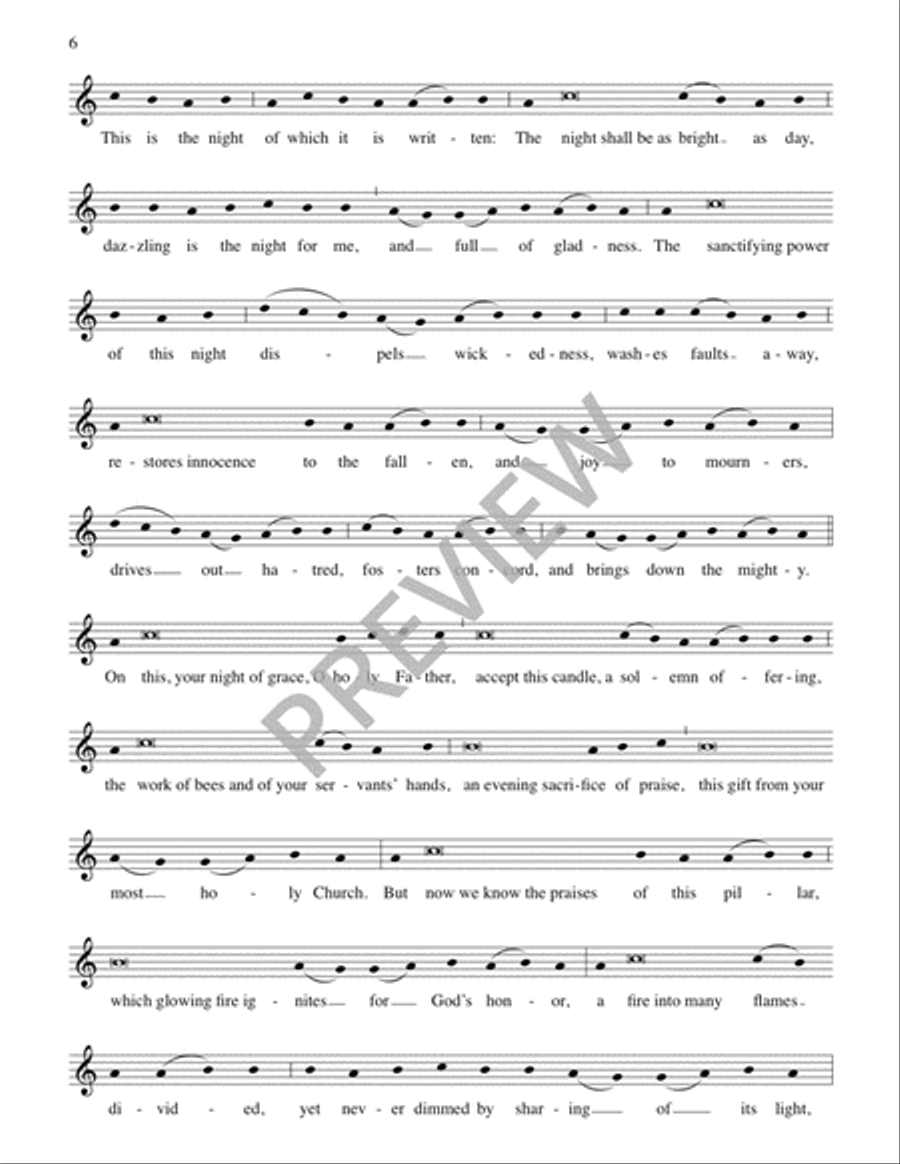 Exsultet: Easter Proclamation Unison Choir scores gallery preview page 8