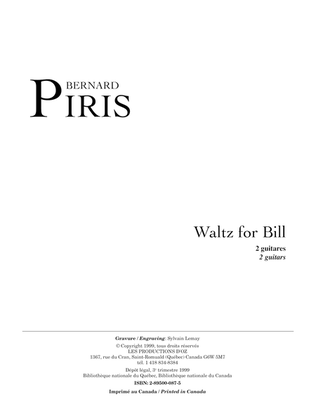 Book cover for Waltz for Bill