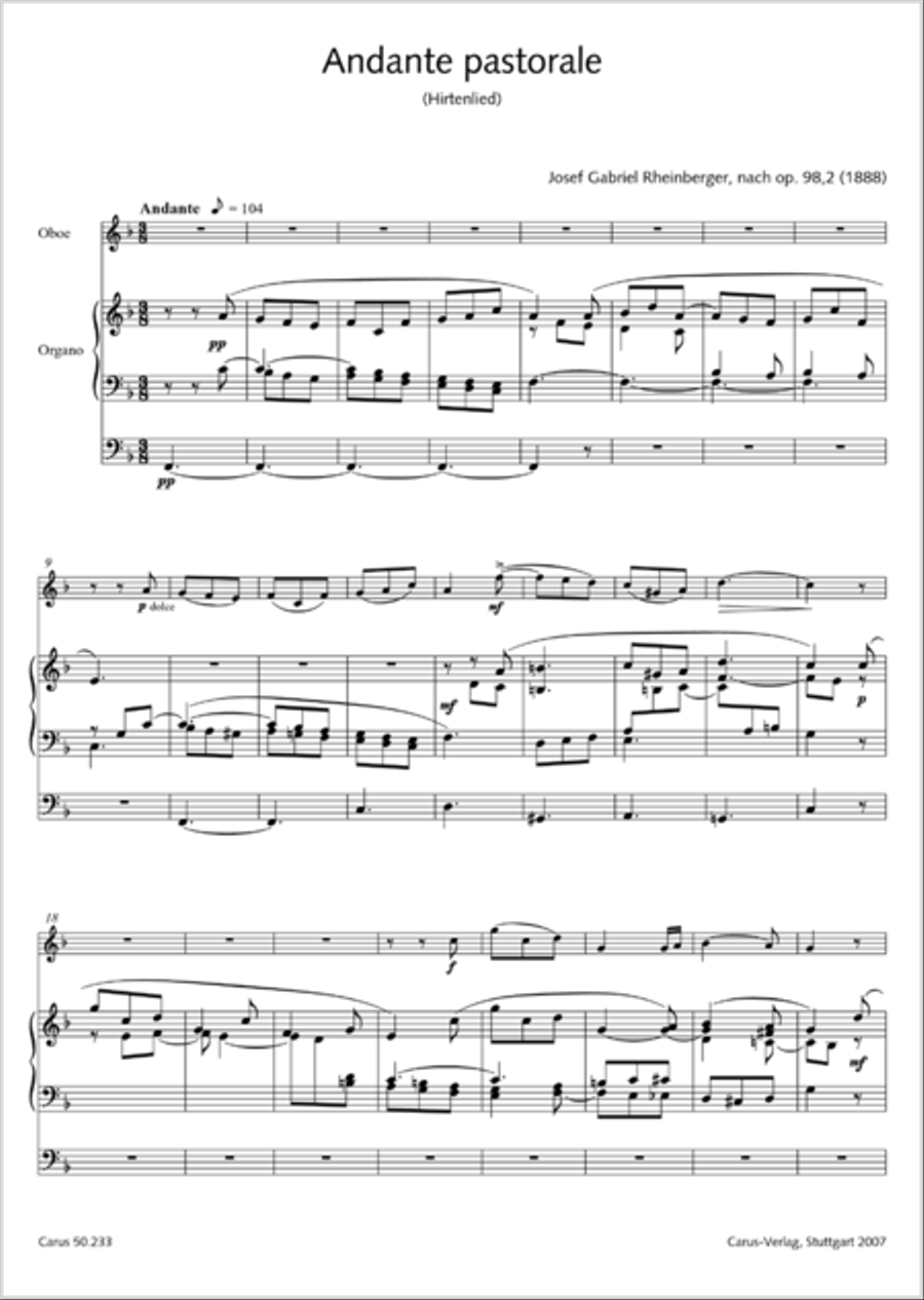 Rheinberger: Complete edition Vol. 33; chamber music V, Complete Edition Vol. 33 Score scores gallery preview page 2