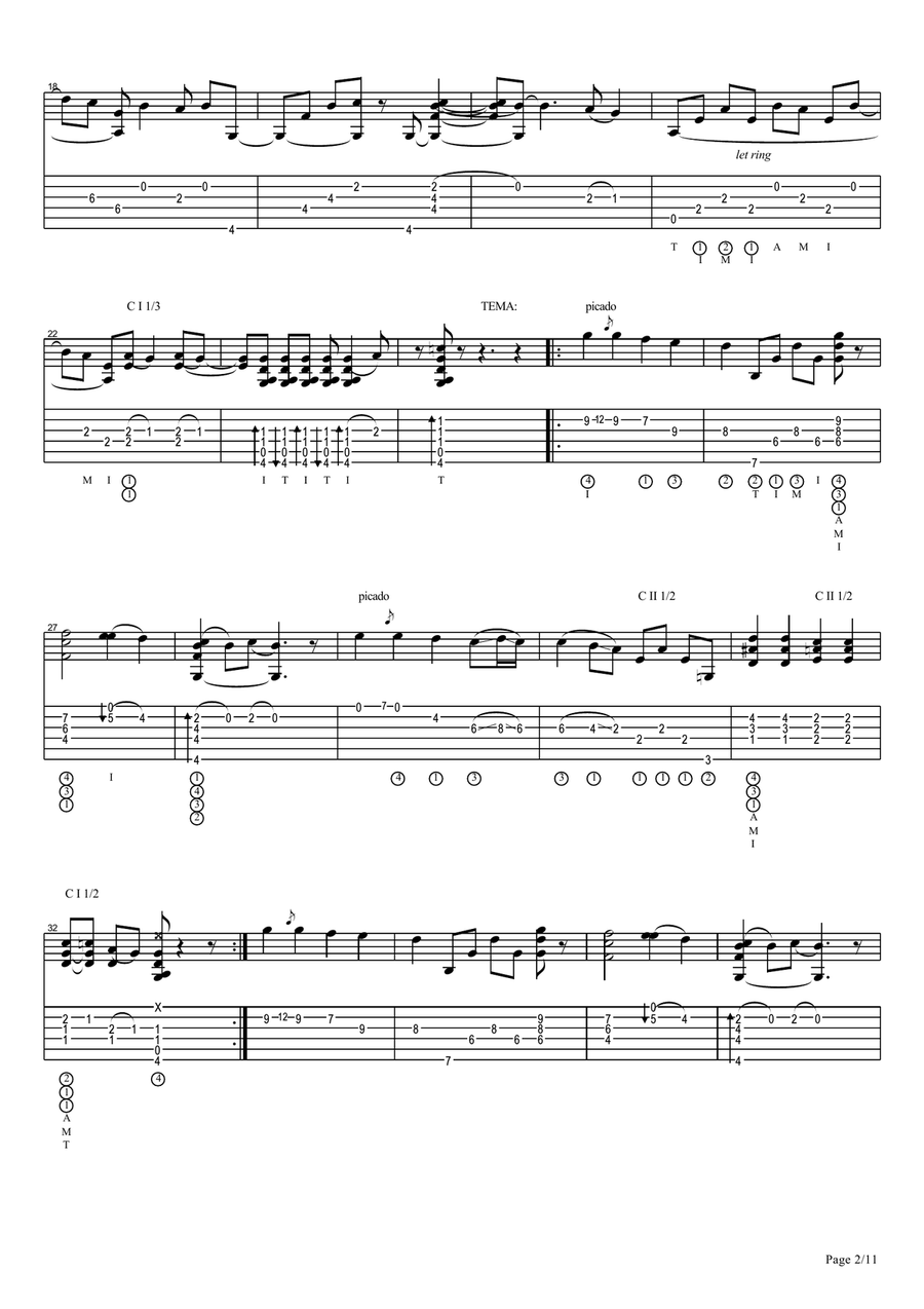 Vicente Amigo - Memoria De Los Sentidos - 1 - Amorali Electric Guitar scores gallery preview page 2