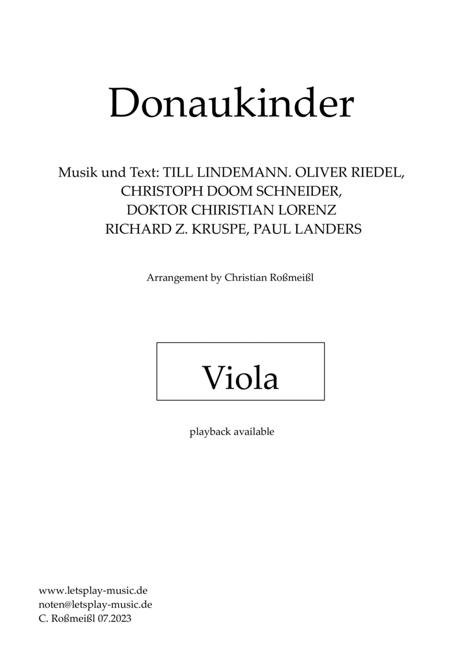 Donaukinder Donaukinder Viola Solo scores gallery preview page 1