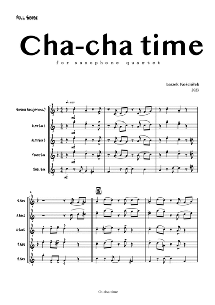 Cha-cha time (for saxophone quartet) image number null