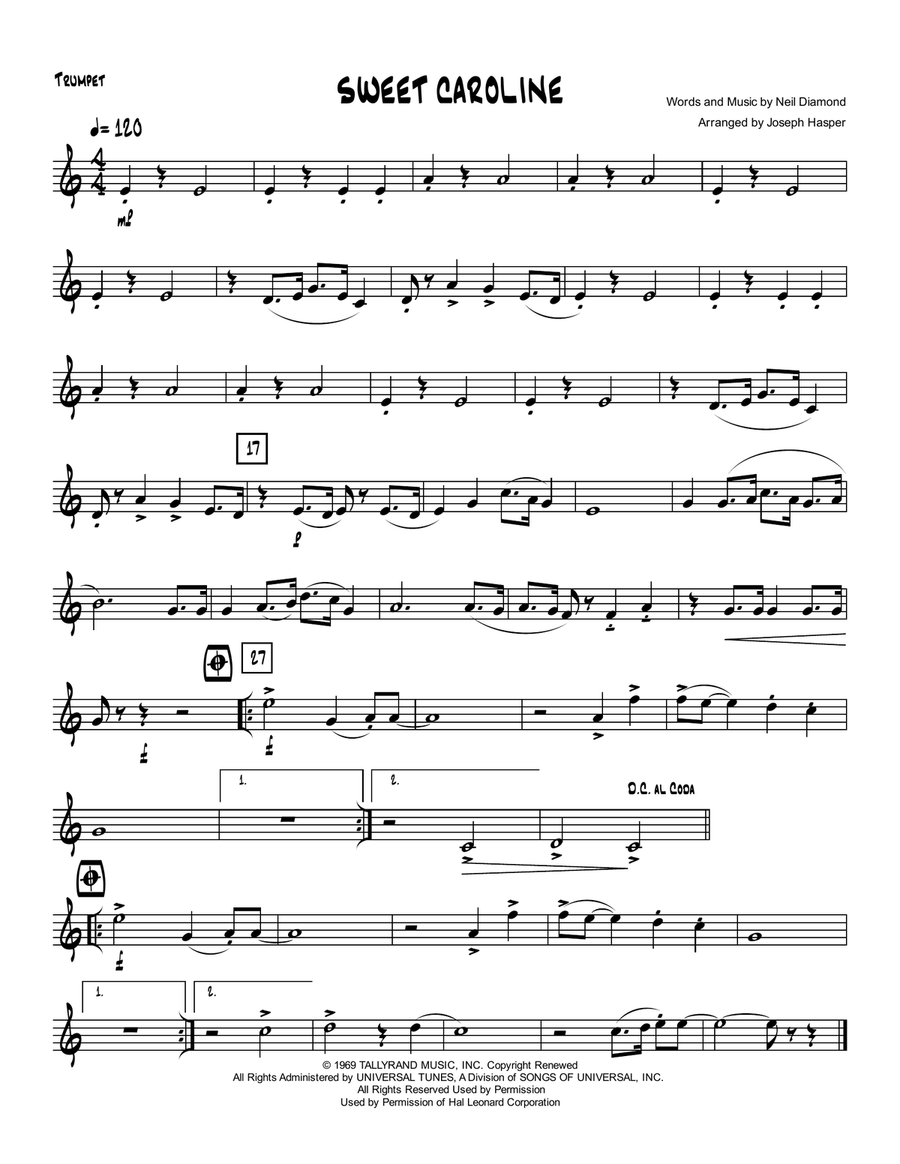 Sweet Caroline Small Ensemble scores gallery preview page 5