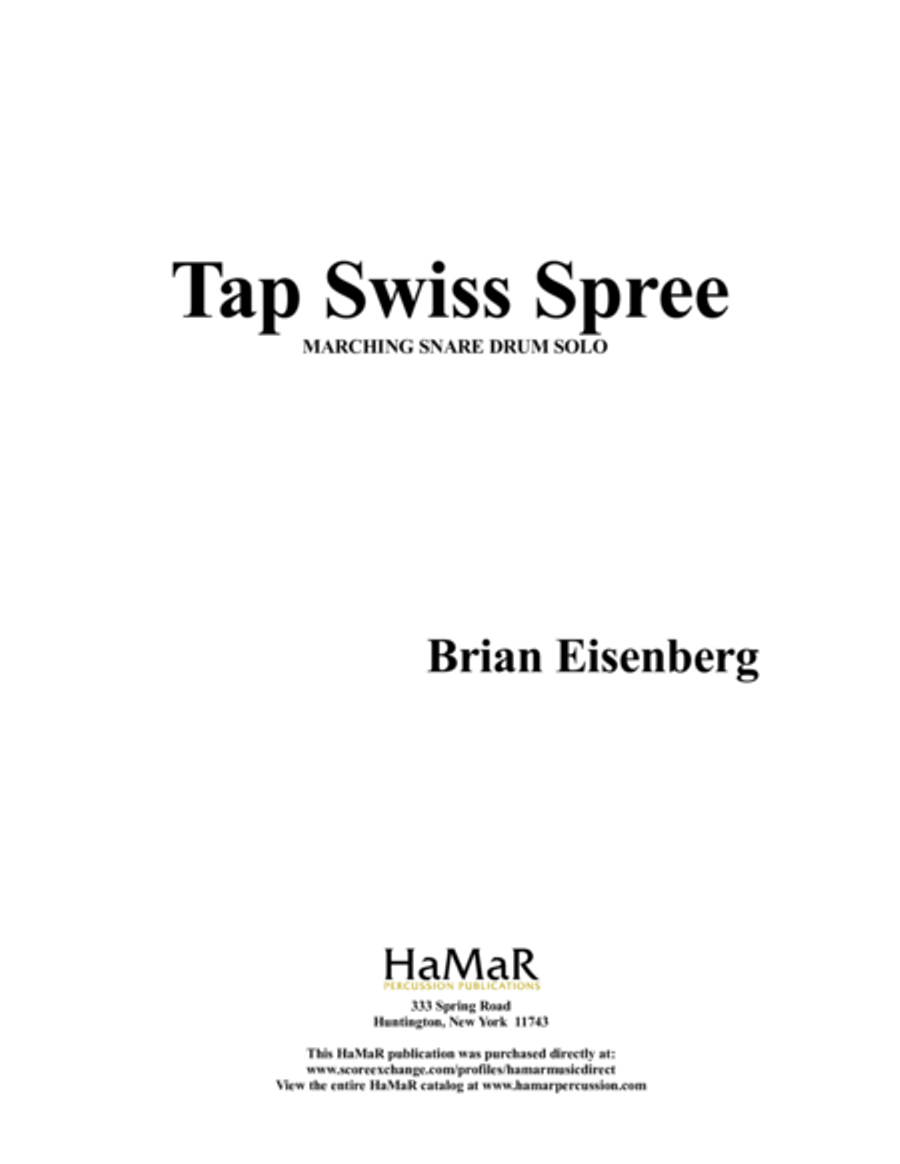 Tap Swiss Spree Percussion scores gallery preview page 1