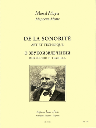 Book cover for Moyse Marcel De La Sonorite Art Et Technique Flute Bk Russian Version