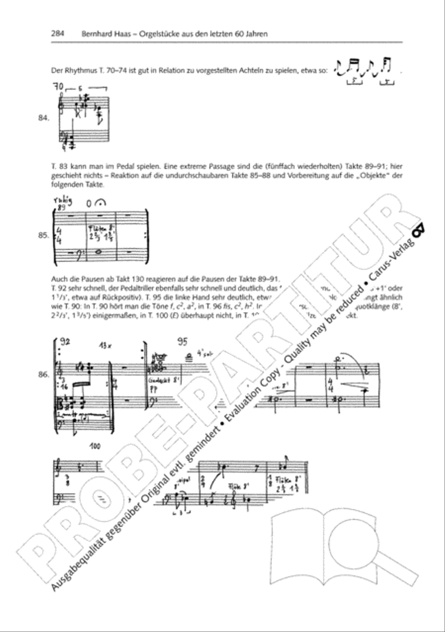 Orgelschule zur historischen Auffuhrungspraxis Organ Solo scores gallery preview page 285
