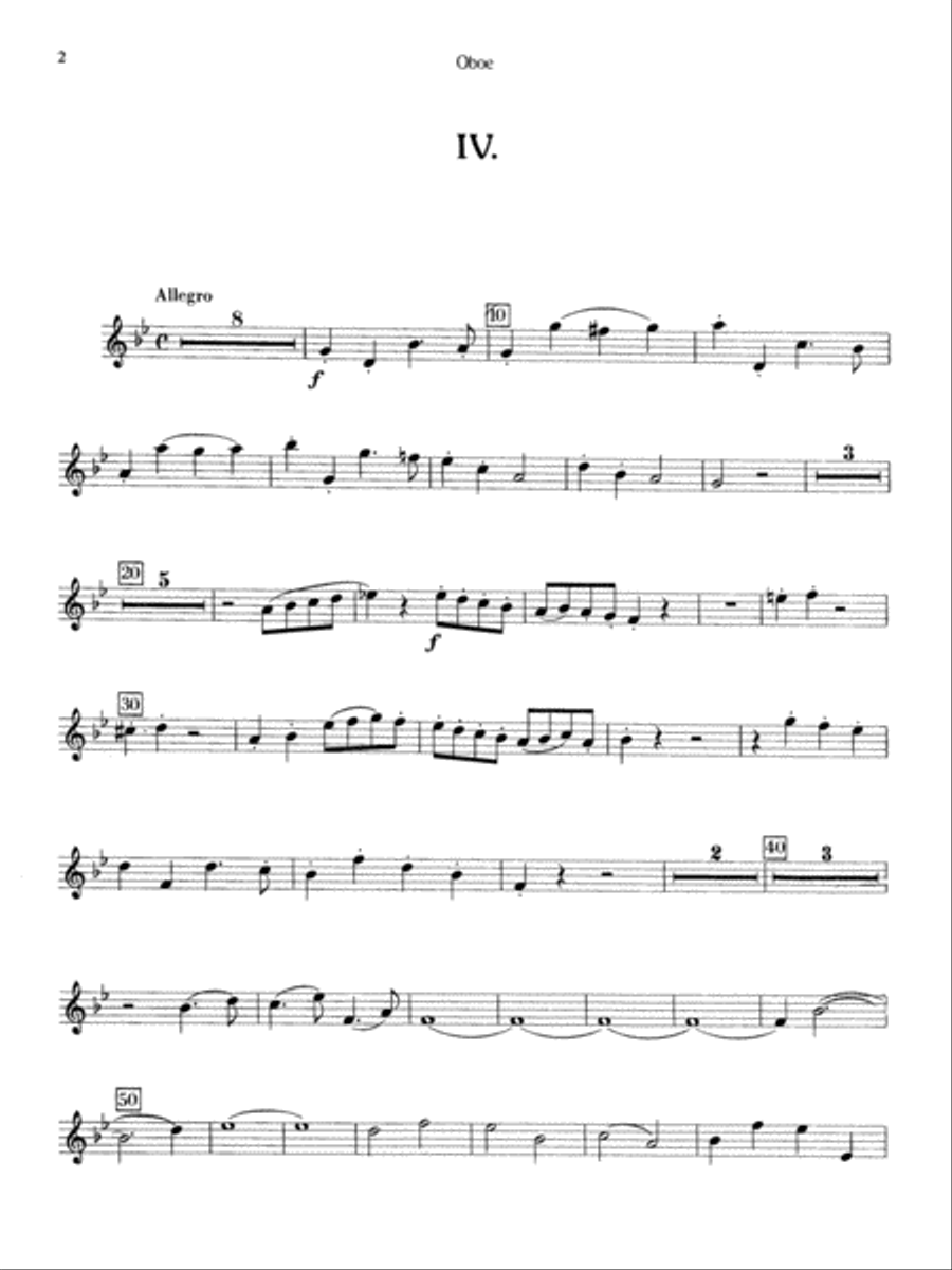 Mozart's Symphony No. 25 in G Minor, 3rd & 4th Movements: Oboe Full Orchestra scores gallery preview page 2