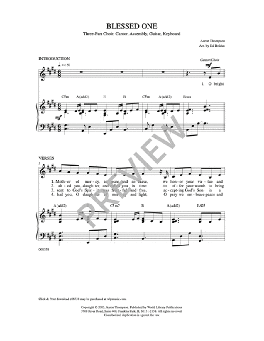 Blessed One Blessed One 3-Part scores gallery preview page 7