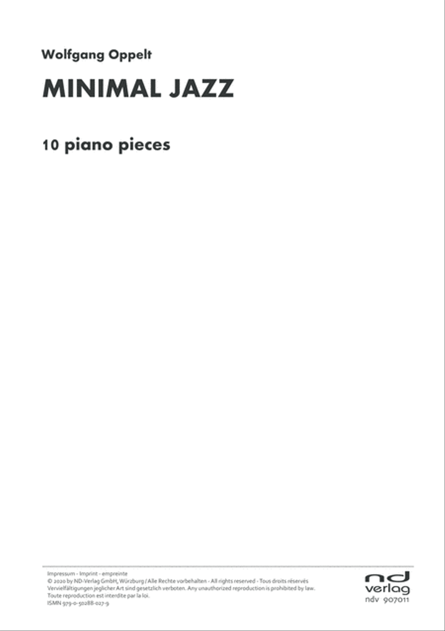 Minimal Jazz - 10 piano pieces Piano Solo scores gallery preview page 3