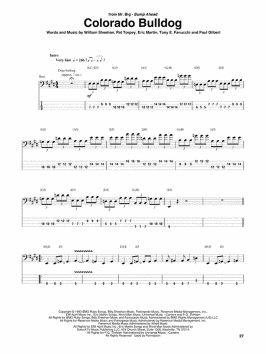 Best of Billy Sheehan Best of Billy Sheehan Bass Guitar Tablature scores gallery preview page 5