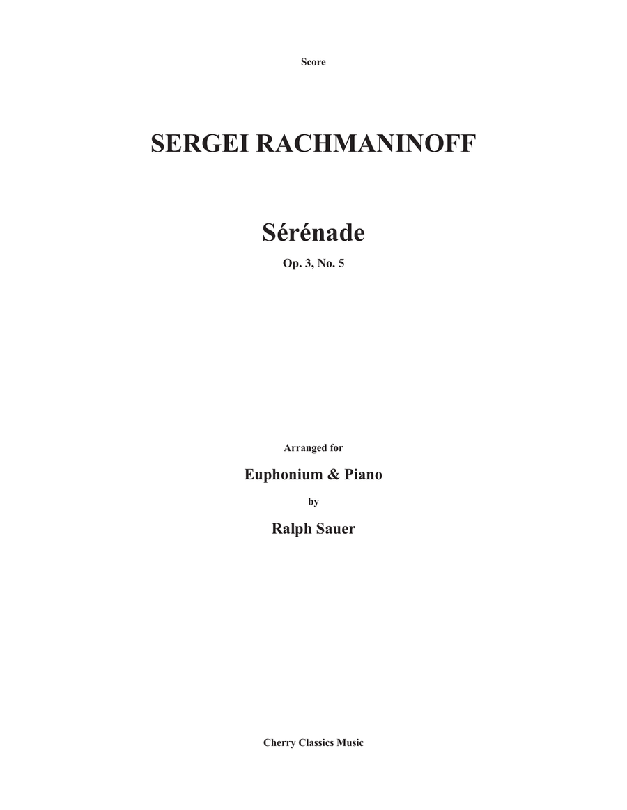 Serenade for Euphonium and Piano Euphonium scores gallery preview page 1