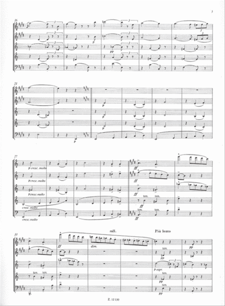 Fünf Stücke Woodwind Quintet scores gallery preview page 3