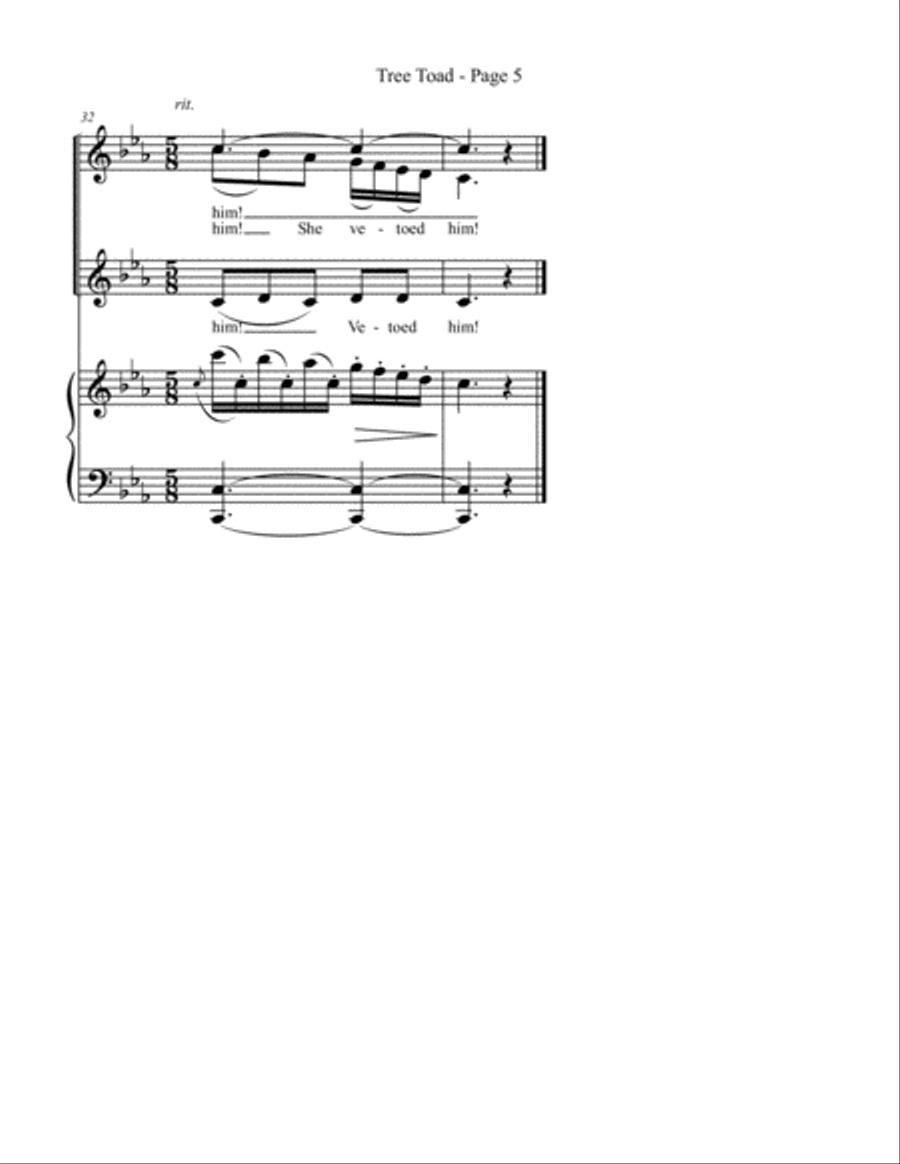 Ten Tone Twisters for SSA Choir & Piano SSA scores gallery preview page 6