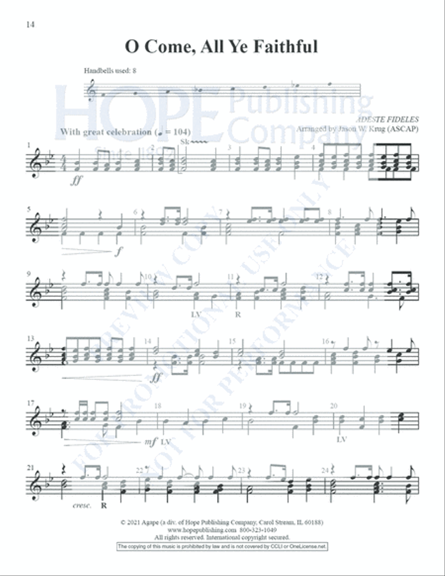 Small-ER But Mighty, Vol. 1 for Christmas Repoducible Handbell Choir scores gallery preview page 15