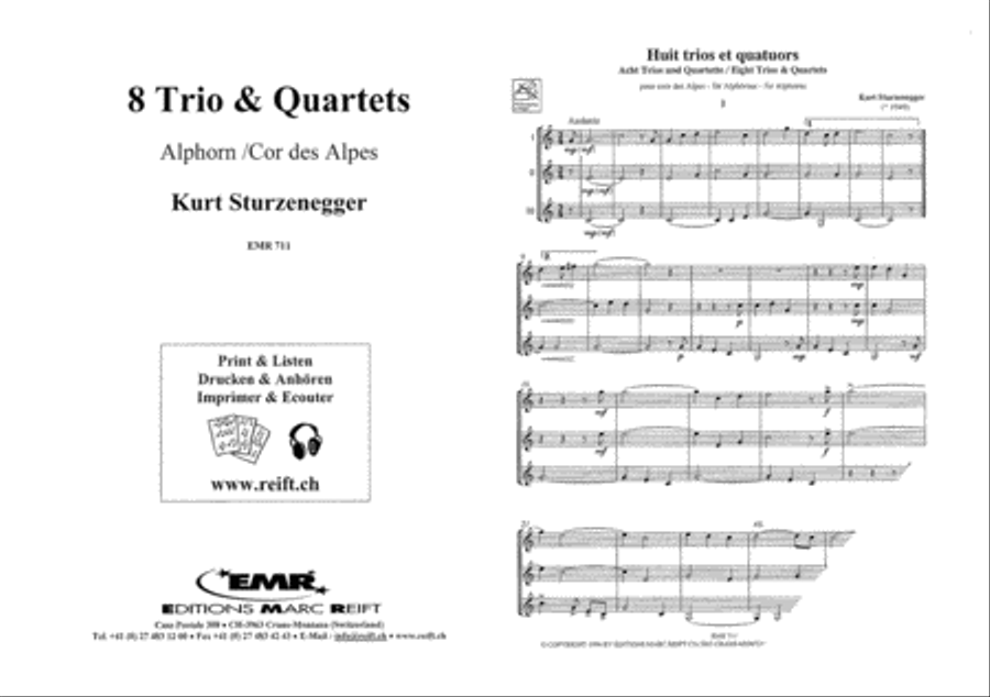 5 Trios & 3 Quartets 5 Trios & 3 Quartets Alphorn scores gallery preview page 2