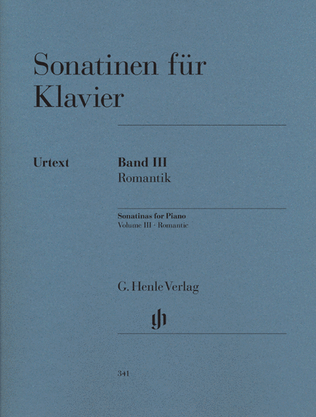 Book cover for Sonatinas for Piano – Volume III: Romantic