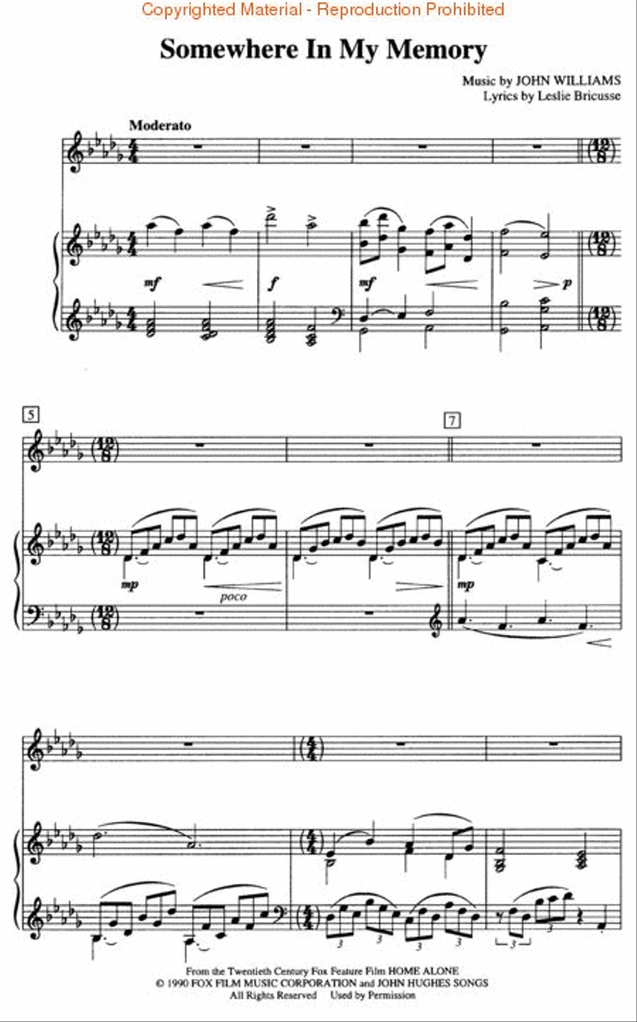 Three Holiday Songs from Home Alone 4-Part scores gallery preview page 2