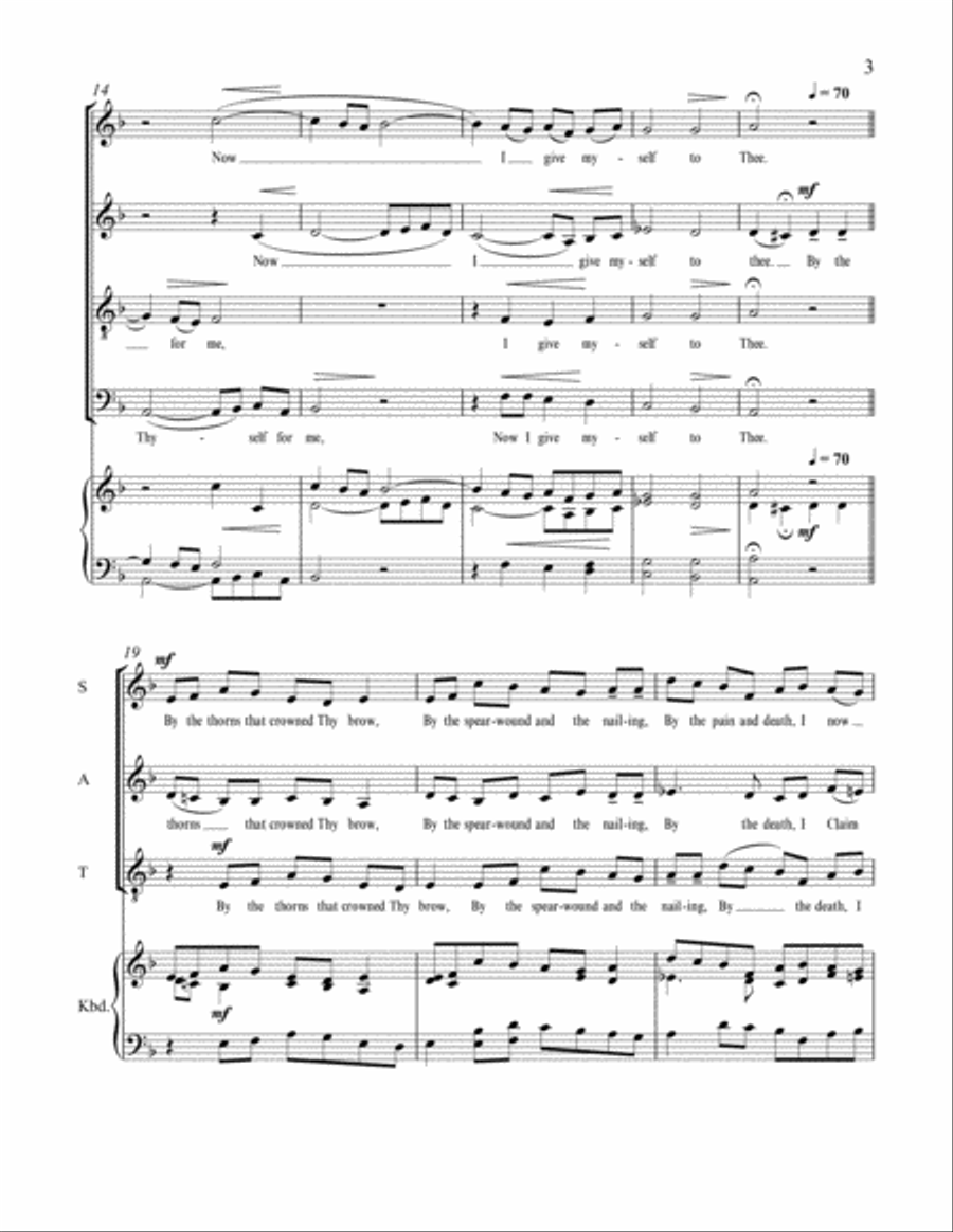 Let Thy blood in mercy poured 4-Part scores gallery preview page 4